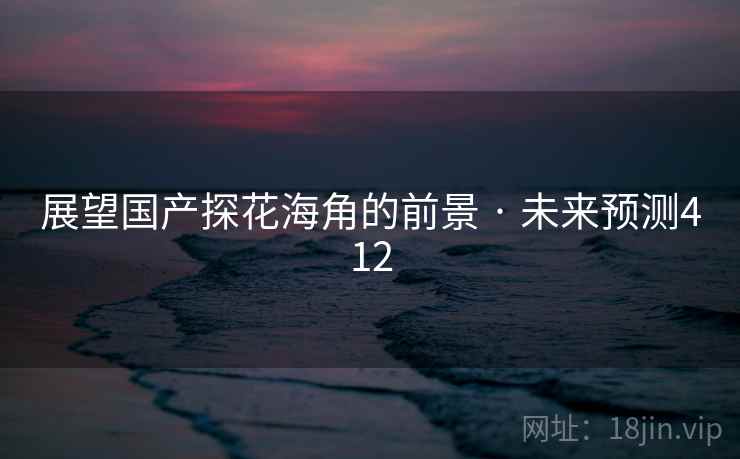 展望国产探花海角的前景 · 未来预测412