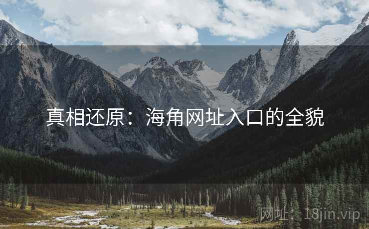 真相还原：海角网址入口的全貌